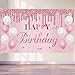 Uiorgui Pink Birthday Banner Happy Birthday Banner Backdrop Decorations Sign Party Supplies - Image 3
