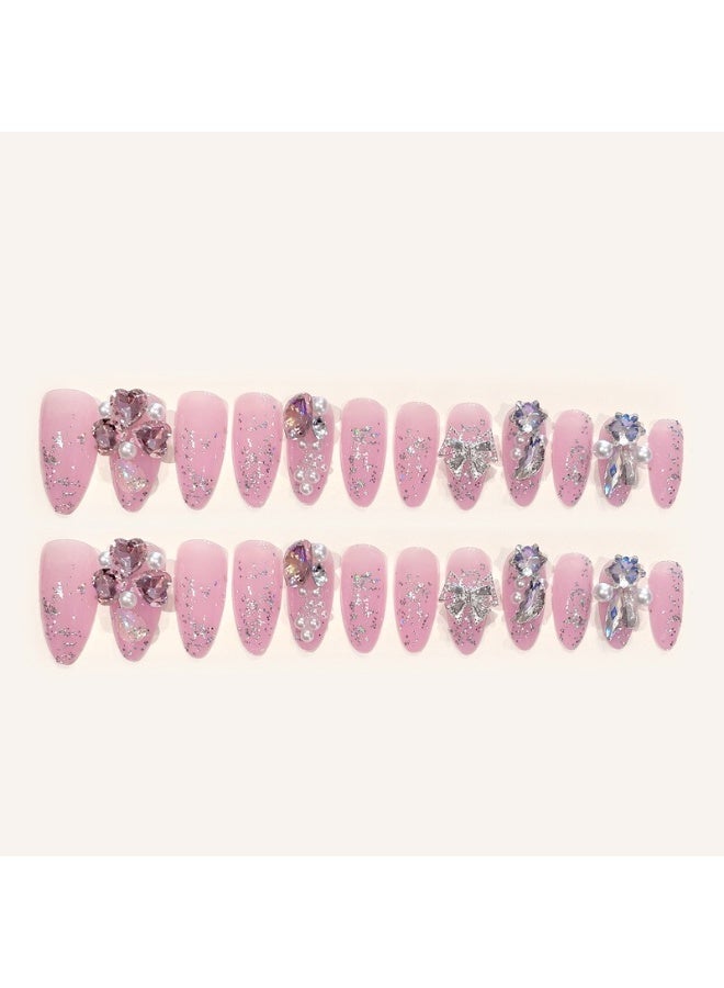 يوكانبي أظافر صناعية فاخرة بأحجار لامعة – تصميم عصري مستوحى من INS لأظافر لامعة وأنيقة - Image 5