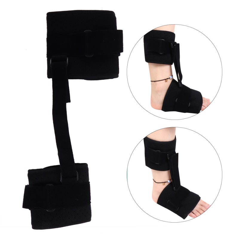 Foot Drop Brace Breathable Composite Fabric Open Heel Design Ankle Support Brace - Equipped with Elastic Straps and Bi-Directional Compression Straps for Foot Drop Treatment and Ankle Sprain Recovery - Image 5