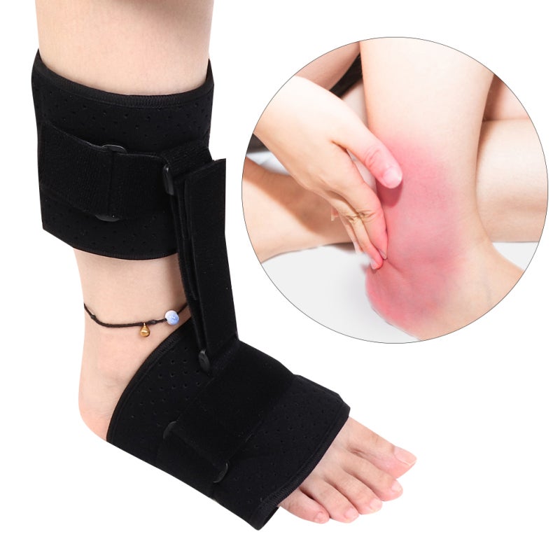 Foot Drop Brace Breathable Composite Fabric Open Heel Design Ankle Support Brace - Equipped with Elastic Straps and Bi-Directional Compression Straps for Foot Drop Treatment and Ankle Sprain Recovery - Image 4
