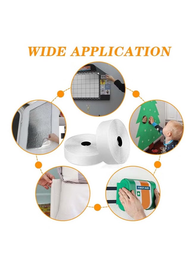 S-Color شريط لاصق فيلكرو لاصق ذاتي اللصق من الخلف، شديد التحمل وقابل لإعادة الاستخدام على الوجهين، 6 أمتار * 2 سم - Image 2