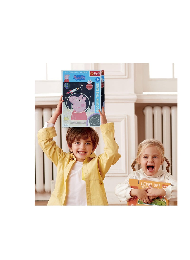 Trefl Peppa Pig Glow in the Dark Space Puzzle , 48 Piece Educational Jigsaw for Kids Ages 4+, My Favourite Puzzle Series by Trefl - Image 3