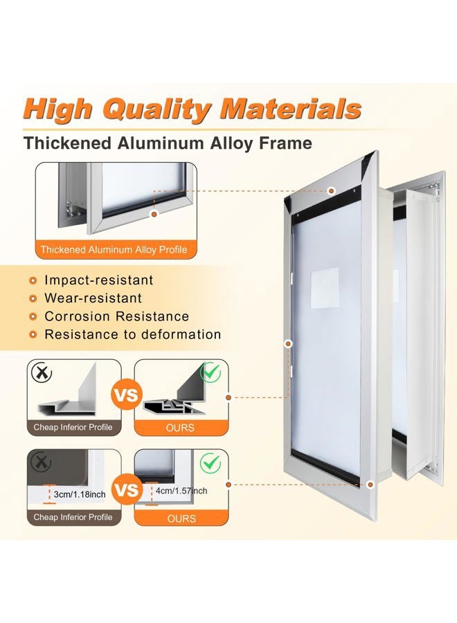 HANIML Extra Large Dog Door for Wall, Heavy Duty Aluminum Alloy Doggy Door with Telescoping Tunnel - Image 2