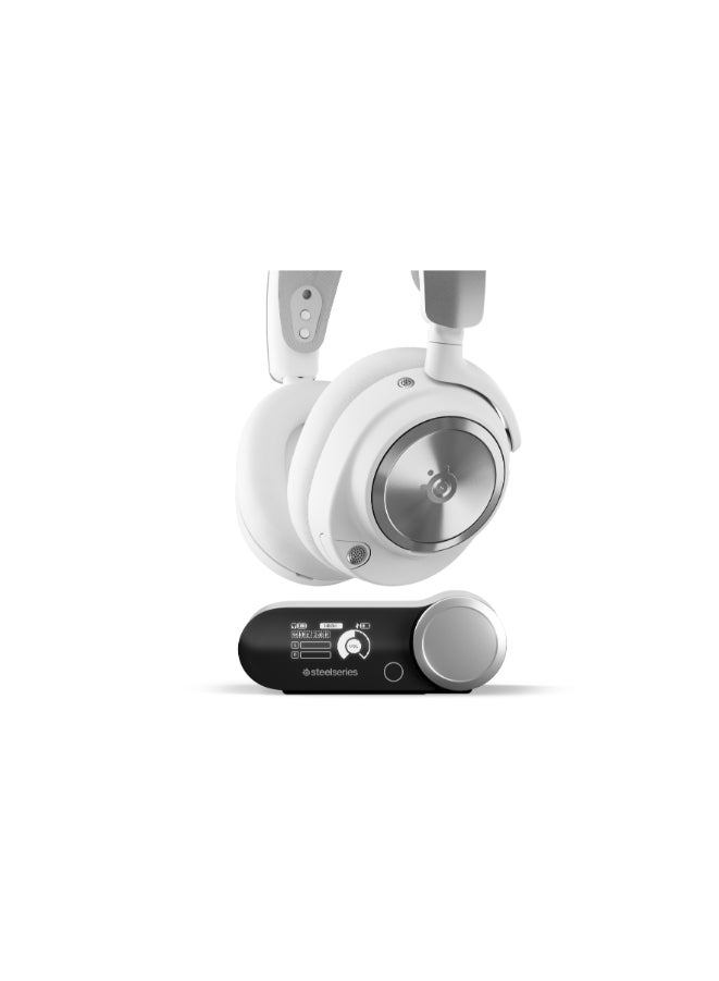 steelseries Arctis Nova Pro Wireless Multi-System Gaming Headset XBOX & PC, 40mm Neodymium Drivers, ClearCast Gen2 Retractable Mic, Active Noise Cancellation, 360° Spatial Audio, White | 61525 - Image 2