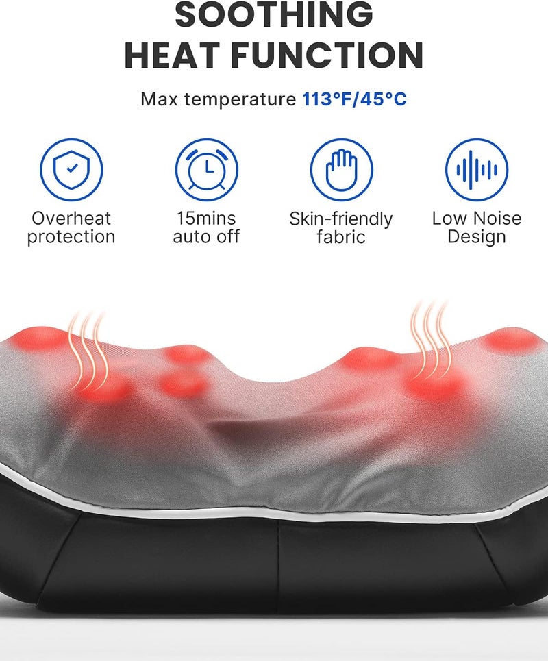Shiatsu Neck and Shoulder Back Massager with Heat - Image 3