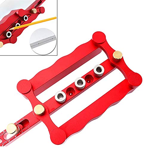 Joywayus Self Centering Dowelling Jig, Imperial Standard 1/4"5/16"3/8" Dowels Jig Accessories, Wood Dowel Hole Drilling Guide Woodworking Tools Positioner Locator Update Wavy - Image 3