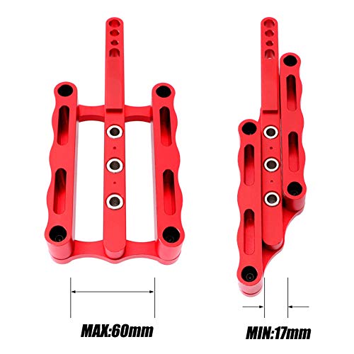 Joywayus Self Centering Dowelling Jig, Imperial Standard 1/4"5/16"3/8" Dowels Jig Accessories, Wood Dowel Hole Drilling Guide Woodworking Tools Positioner Locator Update Wavy - Image 4