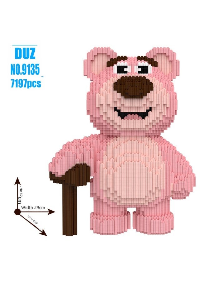 Blocks Toys - Cars Trucks Building Sets Construction Toys For Kids Educational Creative Play Compatible Lego Sets-Color:9136 Strawberry Bear 37cm - Image 3