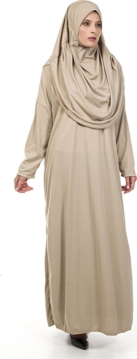 İhvan Ikhwan One Piece Prayer Dress - Mink - 5015  - Image 1