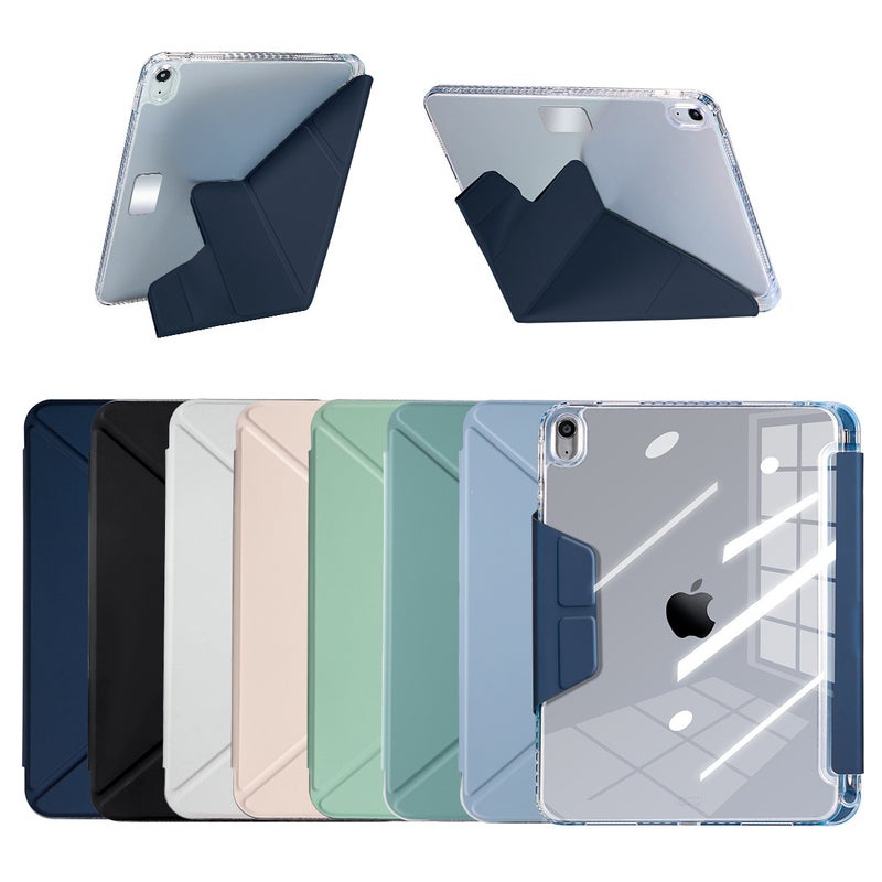 Ipad10.9 Protective Case Is Suitable For Air4/5 Solid Color Right Pen Slot Pro11 Soft Tpu Shell Pro12.9 Leather Case - Image 4