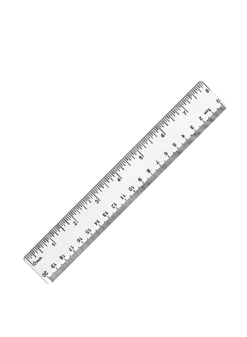 Plastic Simple Straight Ruler Measuring Tool Transparent - Image 1