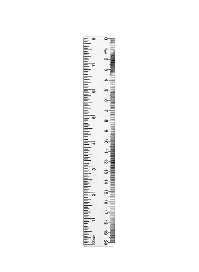 Plastic Simple Straight Ruler Measuring Tool Transparent - Image 2
