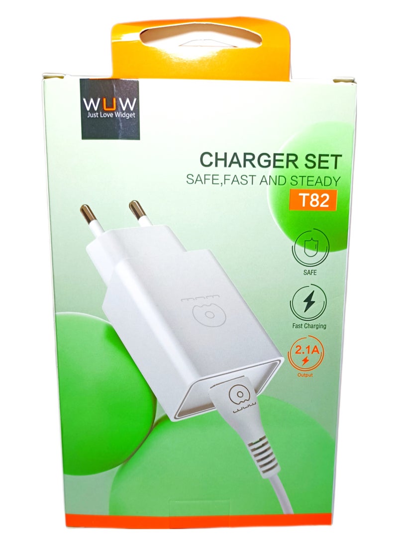 2.1A USB Charger with Type-C Charging Cable