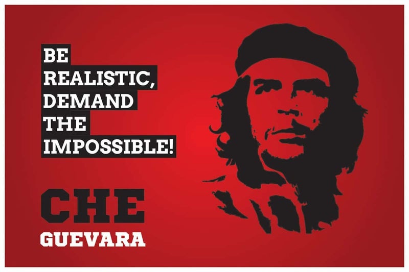 Inephos Paper Abstract Che Guevara Be Realistic Poster, Multicolour, 12 Inch X 18 Inch - Image 4