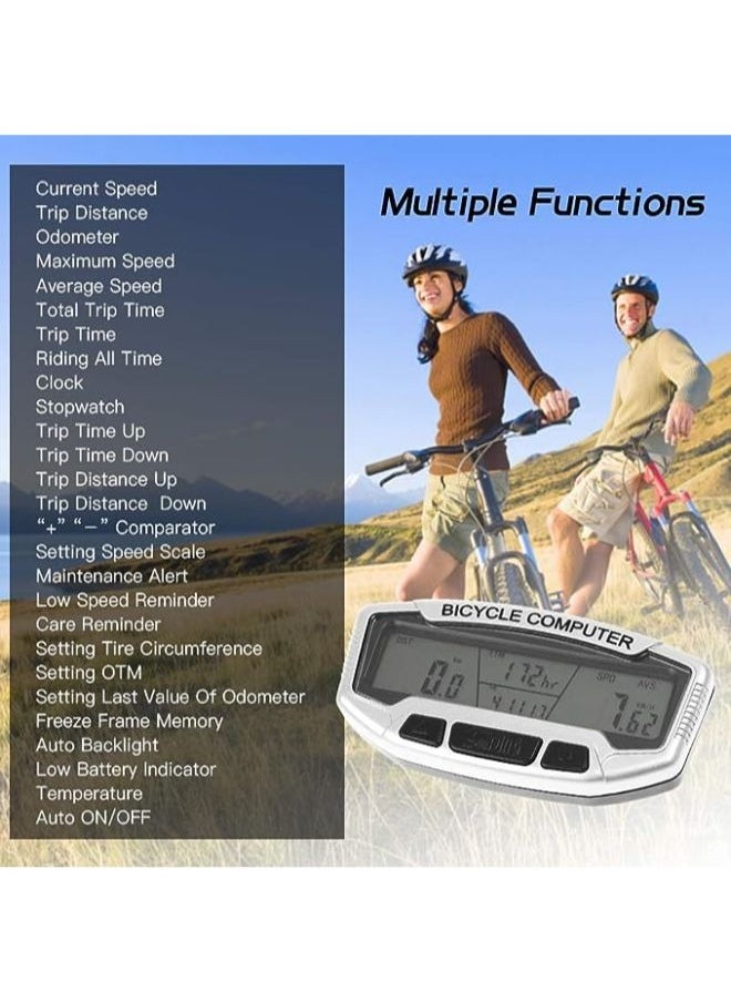 Generic - Multifunctional Speedometer,Irfora Waterproof Bicycle Cycling Digital LCD Computer Odometer Speedometer Velometer Auto Backlight 27 Functions - Image 1