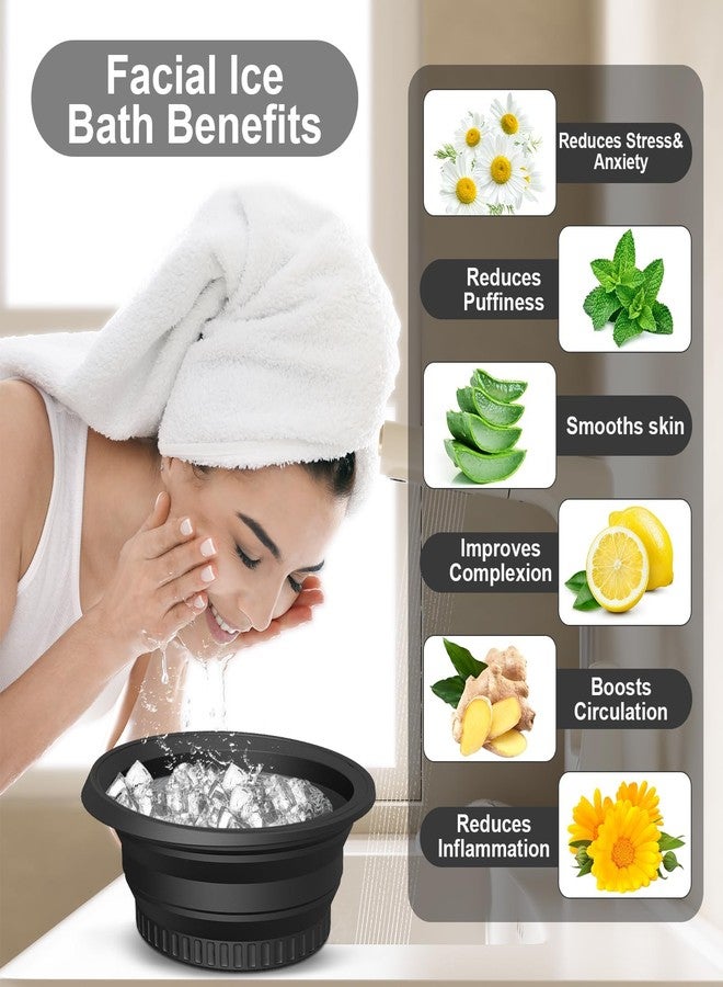 TRIVOT Ice Face Bowl for Eye Bag & Dark Circle Relief – Collapsible Silicone Facial Ice Bath with Built-in Ice Tray & Cold Therapy – Portable Skincare Spa Home & Travel (Multicolor) - Image 4