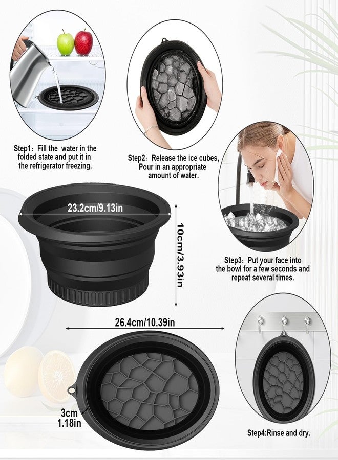 TRIVOT Ice Face Bowl for Eye Bag & Dark Circle Relief – Collapsible Silicone Facial Ice Bath with Built-in Ice Tray & Cold Therapy – Portable Skincare Spa Home & Travel (Multicolor) - Image 2