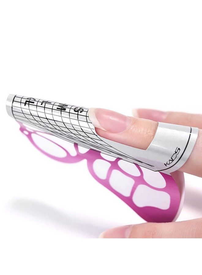KADS 100Pcs Butterfly Nail Extension Forms Self Adhesive Gel Nail Extension Nail Forms For Acrylic Nails Tips - Image 2