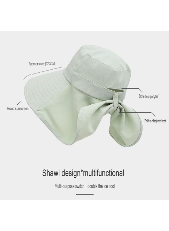 كيفية قبعة شمسية نسائية متعددة الاستخدامات للأنشطة الخارجية - قبعة صيفية واسعة الحواف مع حماية من الأشعة فوق البنفسجية وغطاء للرقبة - Image 2