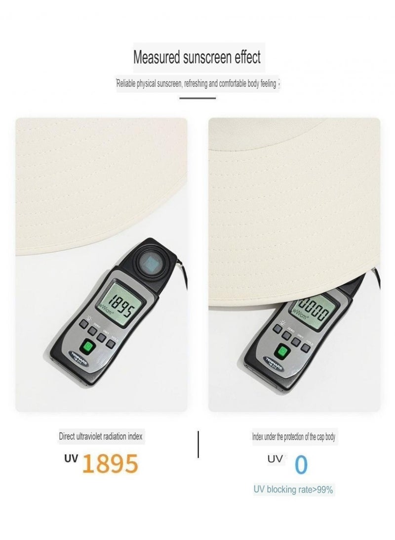 كيفية قبعة شمسية نسائية متعددة الاستخدامات للأنشطة الخارجية - قبعة صيفية واسعة الحواف مع حماية من الأشعة فوق البنفسجية وغطاء للرقبة - Image 3