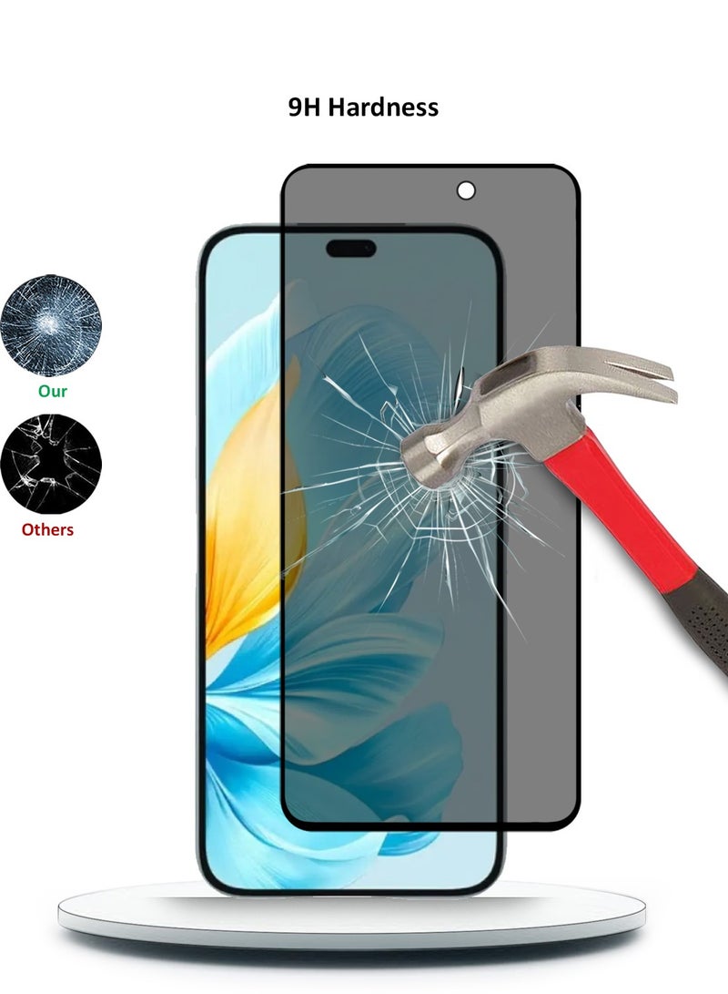 Premium Privacy Tempered Glass Screen Protector for honor 200 lite 5G - Anti Bubbles 9H Hardness 0.33 mm Rounded Edges Easy Installation