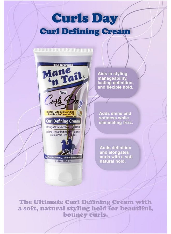 Mane 'n Tail Ane 'N Tail Curls Day Curl Defining Cream With Biotin Vitamin E And B5 Rooibos & Coconut Oil For Soft Natural Hold Sulfate And Paraben Free (Curl Defining Cream)  - Image 5