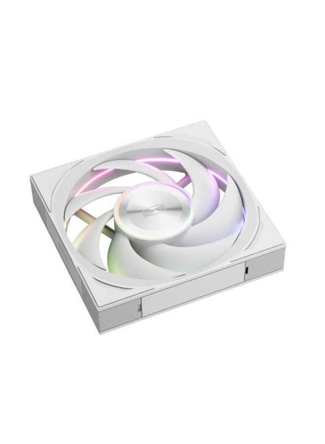 Pccooler Light Wing F7 X120 Argb White, Jingye 12cm Case Fan, Wireless Building Block Connection/argb Lighting Sync/pwm Temperature Control Speed Adjustment/dual Ball Bearing - Image 3