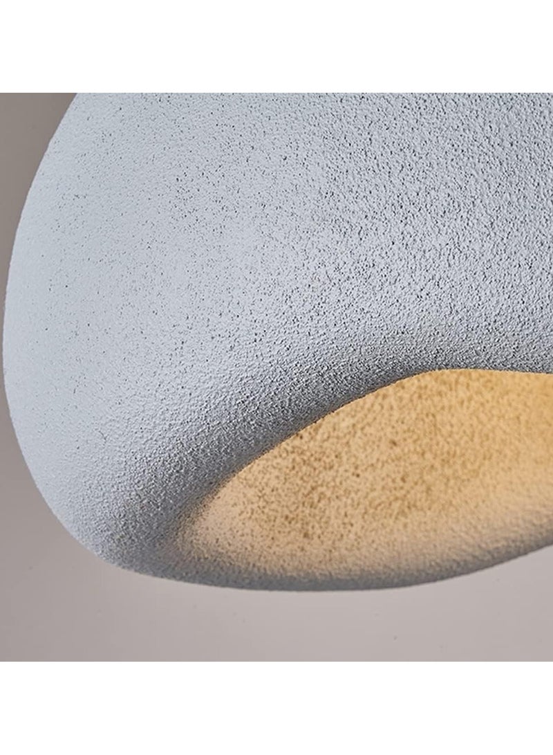 Japanese Minimalist Resin Pendant Light - White Hanging Dome Chandelier Ceiling Light for Home, Kitchen, Restaurants & Bars 30cm - Image 5