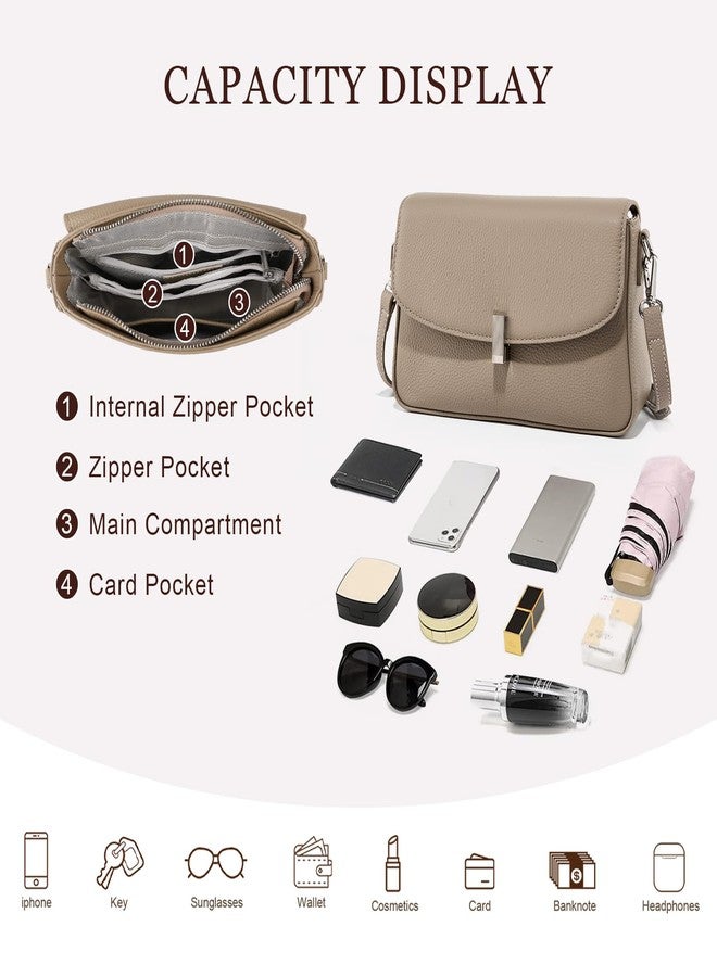 MoreFarther Leather Crossbody Bags for Women, Everyday Medium Purses Trendy, Women's Shoulder Handbags with Adjustable Strap, White, Everyday Trendy - Image 3
