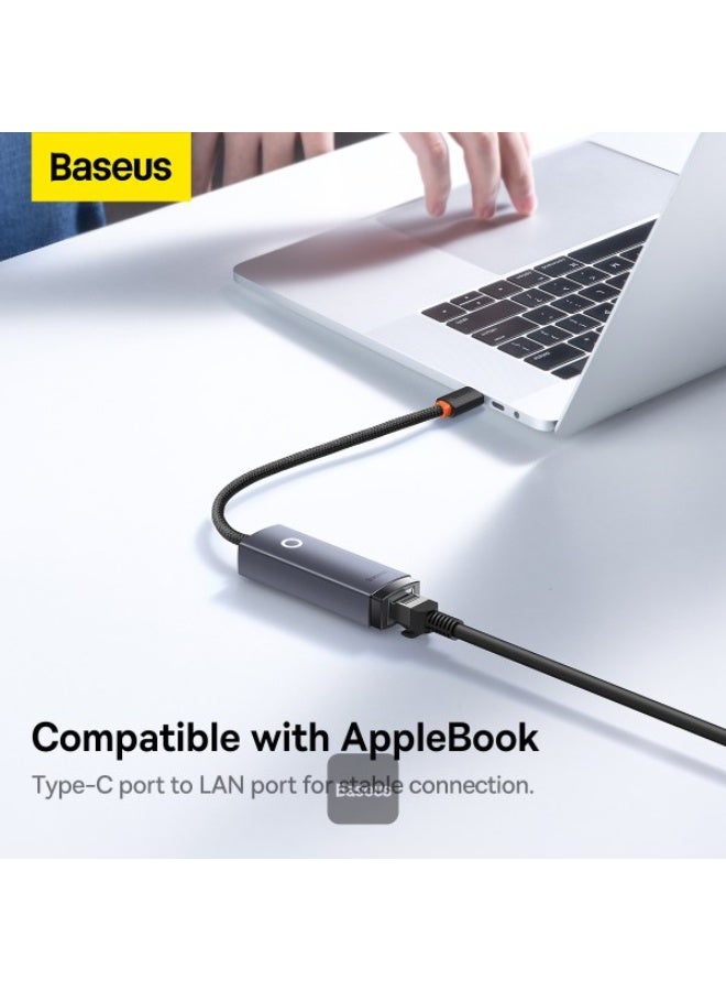 بيسوس محول إيثرنت Baseus Lite Series Type-C إلى RJ45 بسرعة 1000 ميجابت في الثانية - رمادي فلكي - Image 5