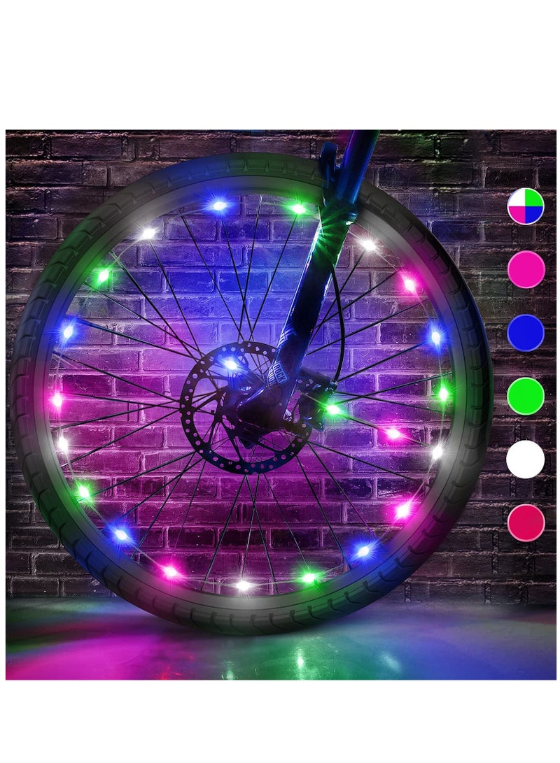 KASTWAVE Bike Wheel Lights LED String Mountain Bike Wire Decorative Light Make You The Most Shining One On Night Riding Waterproof Multi-color Highlight Durable Bicycle Wheel String Lights Set - Image 2
