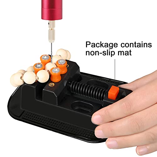 YASPIT Electric Resin Drill Set,Pin Vise for Molds Jewelry Casting, YASPIT Anti-Skid Drill Press Vise, 210 PCS Keychain making Supplies, Precision Hand Drill Kit for DIY Keychains Jewelry Making - Image 4