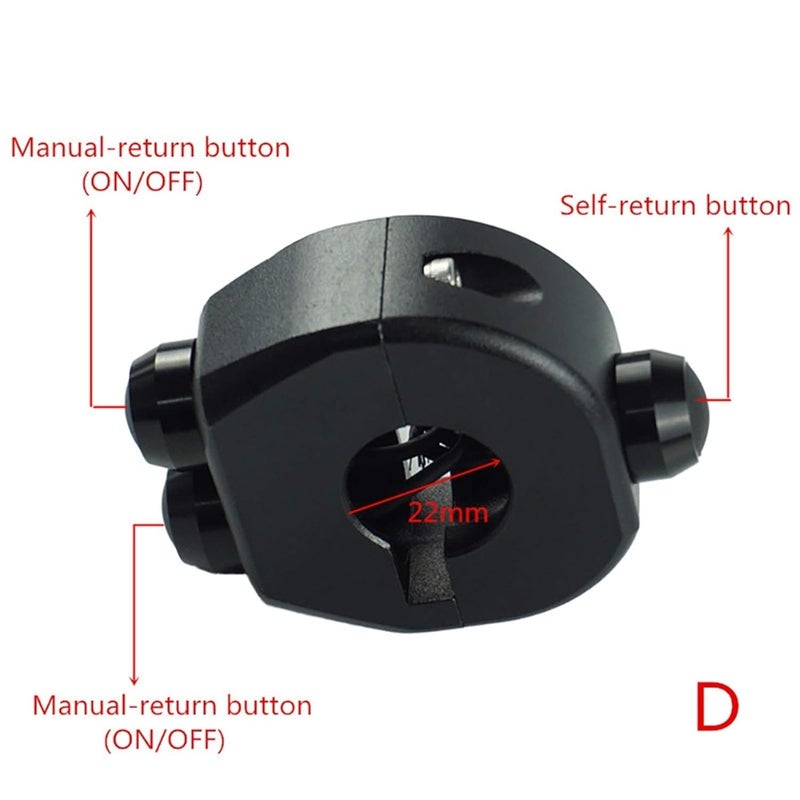 RAYANA 22mm Aluminum Alloy CNC Motorcycle Handlebar Switches - Headlight Fog Light ON OFF Start Kill Horn Reset Button - Image 2
