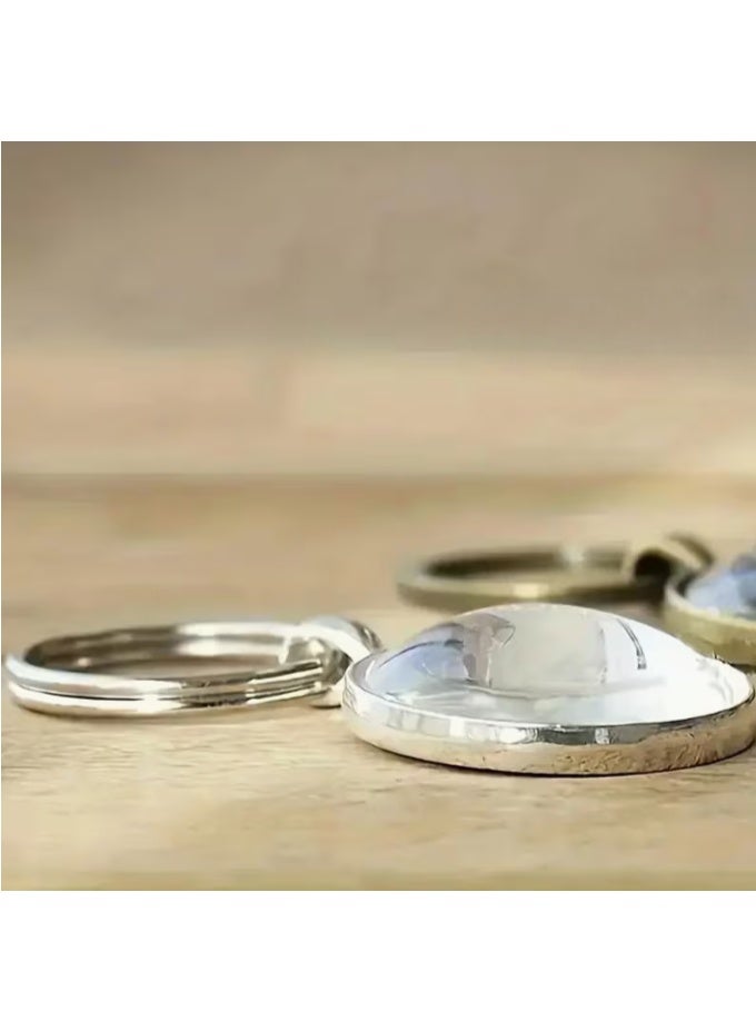 Keychain for Mother "I Love You Mom",design with purple and white roses and with blue and gold butterflies - Image 5