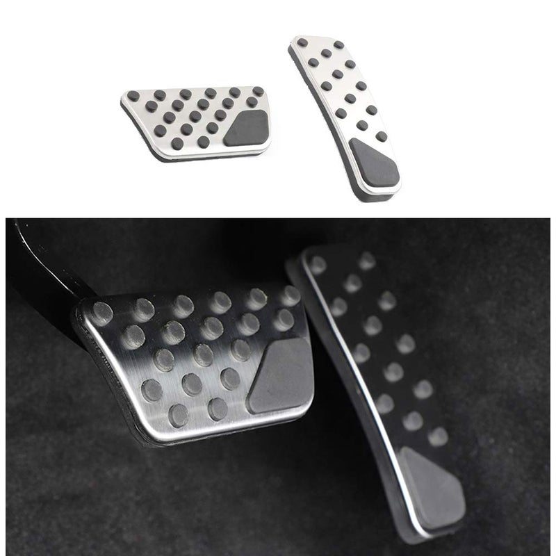 Keptrim for Charger Challenger Chrysler Stainless Accelerator Gas Brake Pedal Pad Kit for 20092021 Dodge Challenger Charger Chrysler300 2pcs