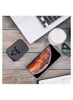 TYCOM Travel Adapter,Worldwide All in One Universal Power Plug Adapter with Dual USB Ports for USA EU UK AUS Cell Phone Laptop (SKT-HHT904-4U2C-Black)  - Image 4