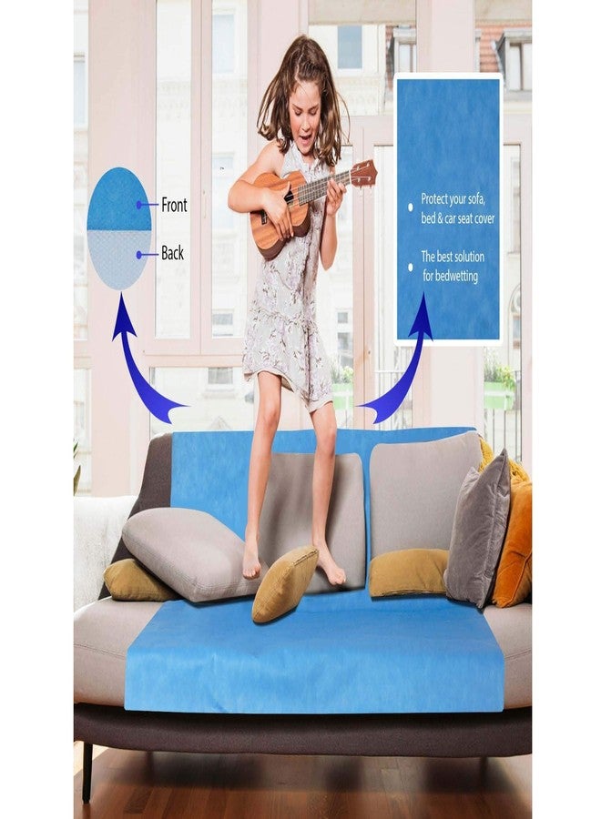 ISHTA Disposable Waterproof Fabric Multipurpose Protector Sheet for Sofa 80 GSM with-fold (5 ft x 5 ft Double Seat Sheet) (5 ft x 2.5 ft Single Seat Sheet) 2 Single 1 Double Set - Image 2