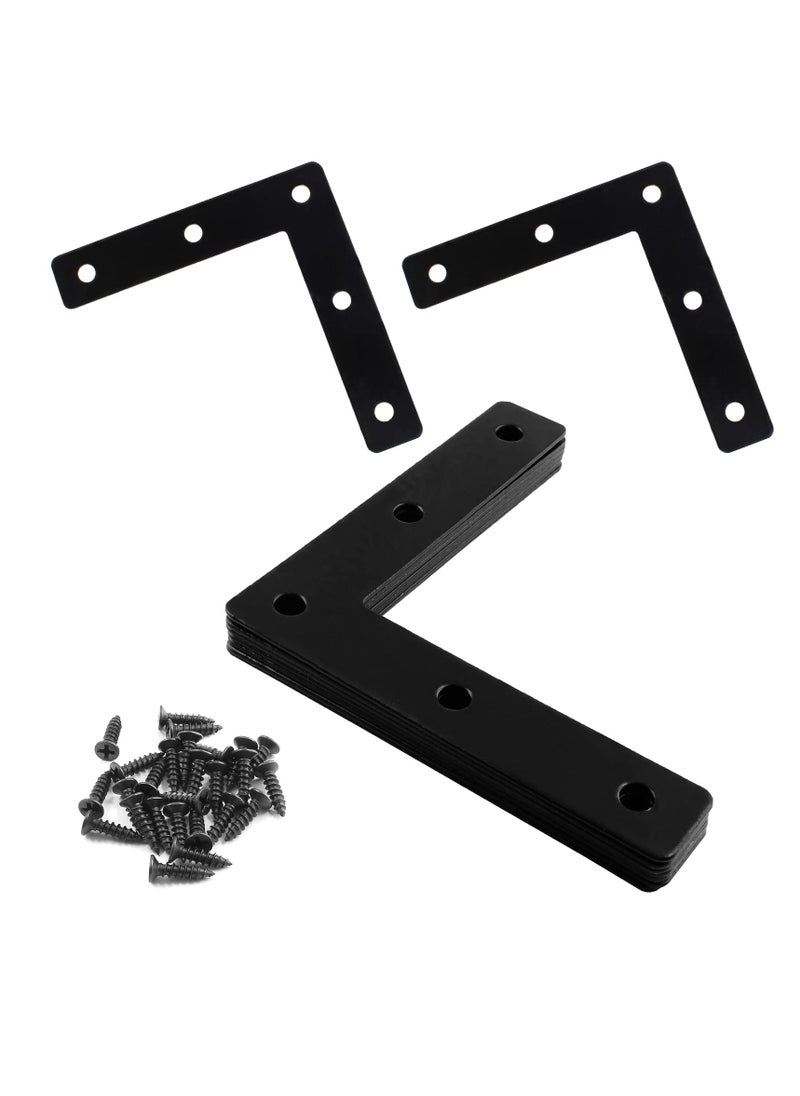 Generic - 20 Pcs Heavy Duty L Shaped Corner Brackets for Wood Shelves and Furniture Supports in Stainless Steel - Image 1