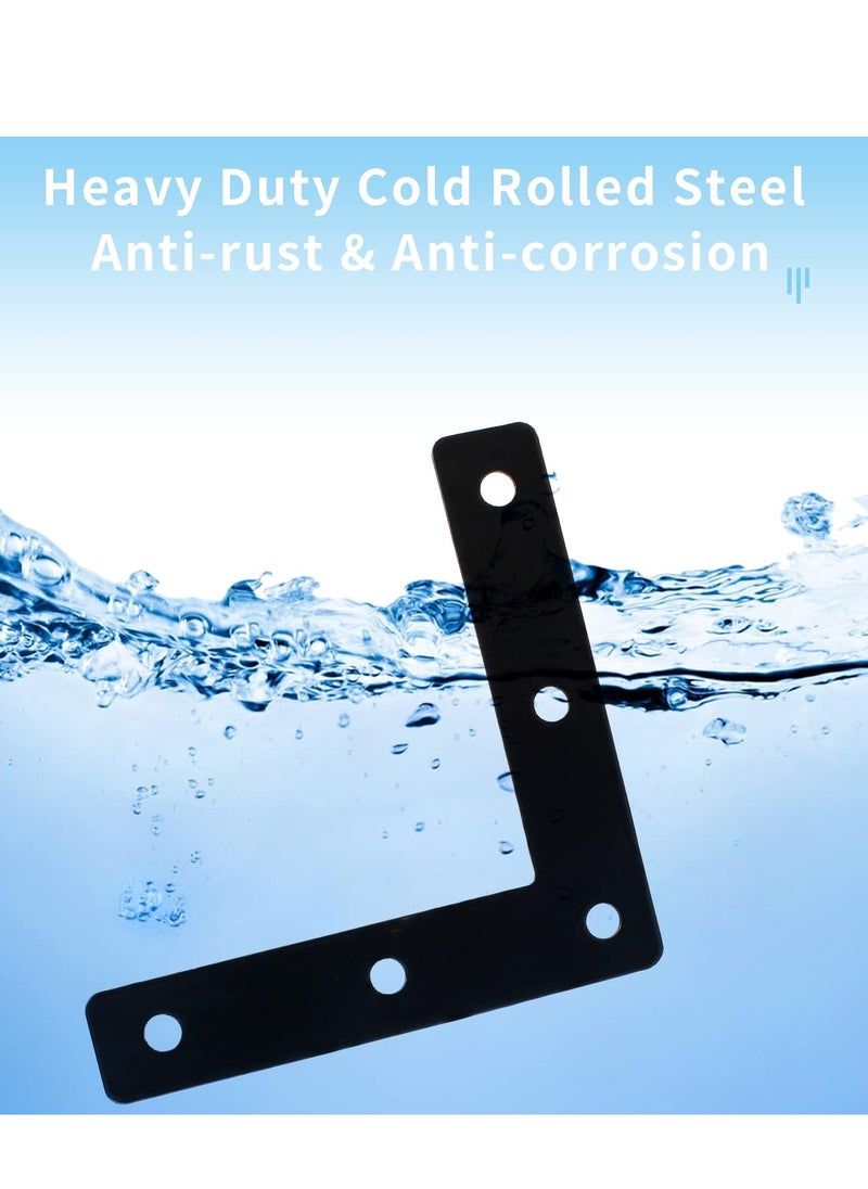 Generic - 20 Pcs Heavy Duty L Shaped Corner Brackets for Wood Shelves and Furniture Supports in Stainless Steel - Image 1