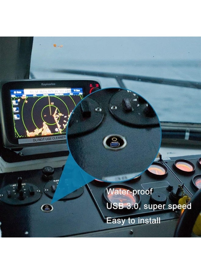 كابل التثبيت المدمج في لوحة القيادة ومنفذ تثبيت لوحة القيادة ومقبس AUX وموصل التوصيل وسلك التمديد للسيارة والشاحنة والمقطورة والقارب والدراجة النارية - Image 5