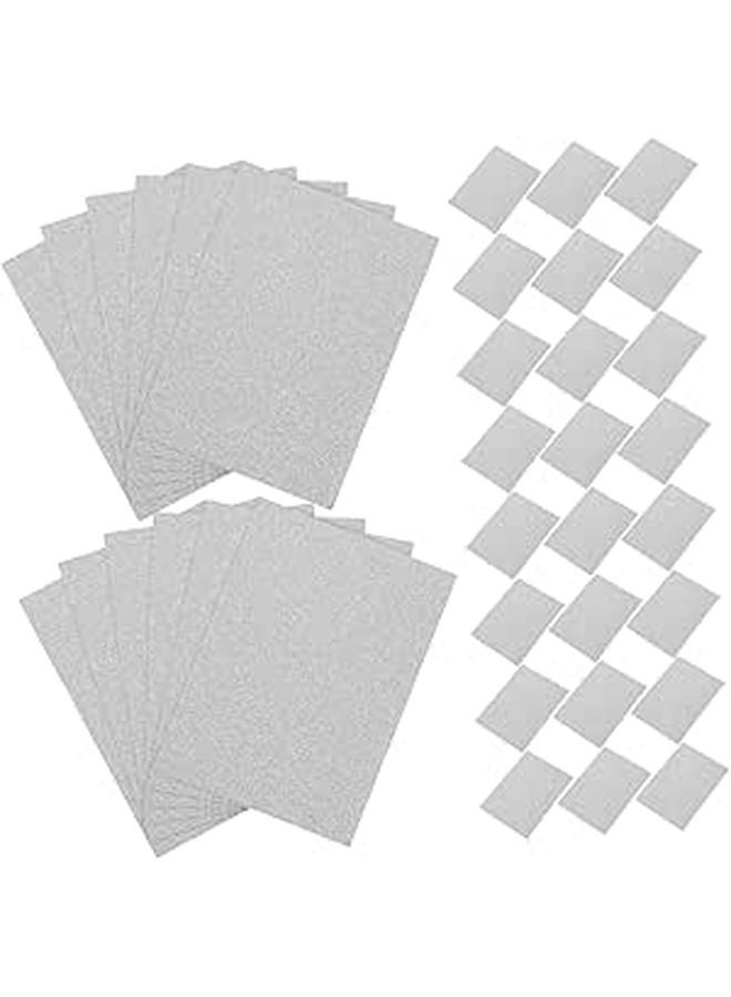 50pcs Silver Glitter Baseball Card Sleeves Frosted Protective Holders Easy Access Storage - Image 1