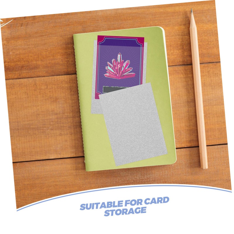 50pcs Silver Glitter Baseball Card Sleeves Frosted Protective Holders Easy Access Storage - Image 4