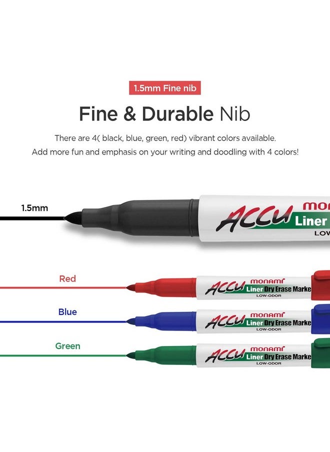 Accu Liner Dry Erase Markers, Fine Tip (1.5Mm), Low-Odor Whiteboard Markers, Black, 12-Count - pzsku/Z90340597CCE3FEFACF58Z/45/_/1733731733/1cc5ebc7-f346-4d18-a8dd-4e6df133f2b0