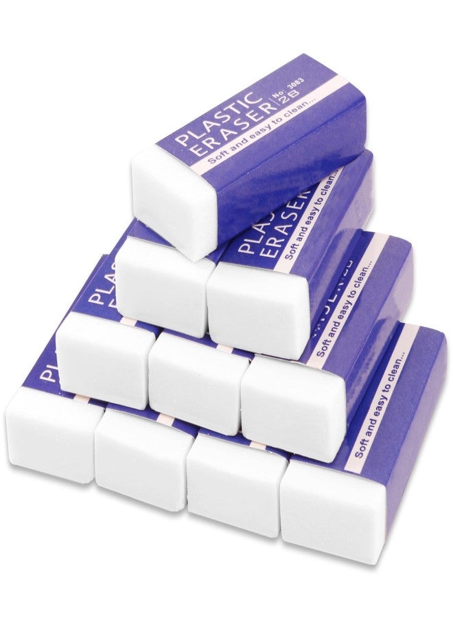 Duxesuk 10 Pack Pencil Erasers, Soft, and Durable Erasers for Pencils, Perfect for Artists and Professionals, Long-Lasting Erasing Performance - Image 1