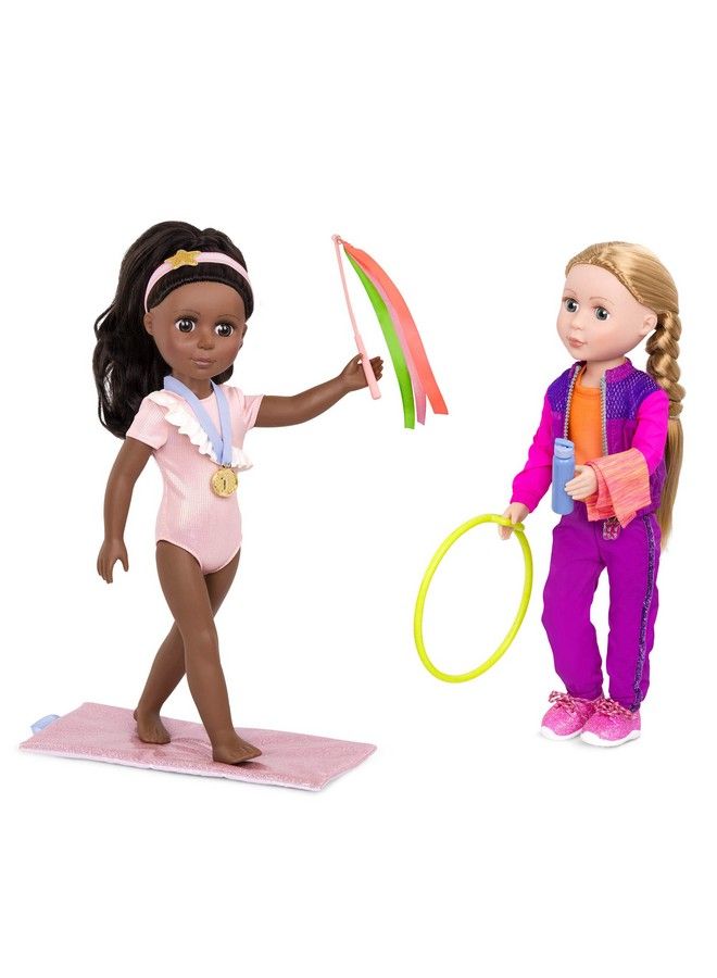Gymnastics Set With Backpack & Floor Mat For 14Inch Dolls Toys, Clothes, & Accessories For Kids Ages 3 & Up  - Image 4