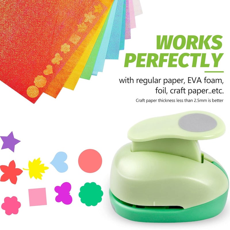 UCEC Craft Hole Punch, 9 Pcs 5/8 Inch Paper Punches for Crafting Hole Punch Shapes Hole Puncher for Crafts, Different Shape Crafting Designs for Crafting & DIY Projects - Image 5