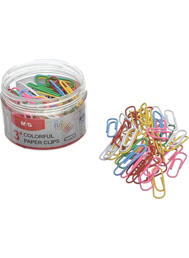 M&G Paper Clip, Colorful, Vibrant Document Organization, 160 Pins - Image 1