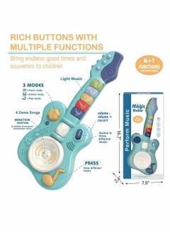 Y&D Electronic Musical Toy, Handheld Guitar for Children, Lights and Sounds Kids Toy with Plays Music, Drum, Piano, Violin, Trumpet Play Guitar, Smart Music Enlightenment, Multifunctional  - Image 3