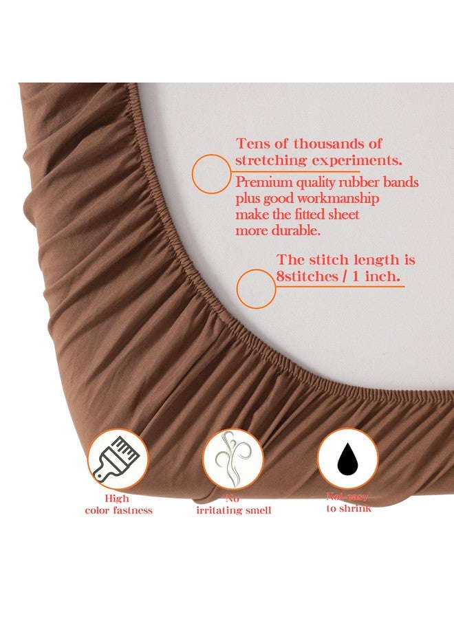 NTBAY Toddler Bedding Set - 4 Piece Soft and Breathable Crib Bedding Set for Boys and Girls, Includes Quilted Comforter, Fitted Sheet, Flat Top Sheet and Envelope Pillowcase, Brown - Image 2
