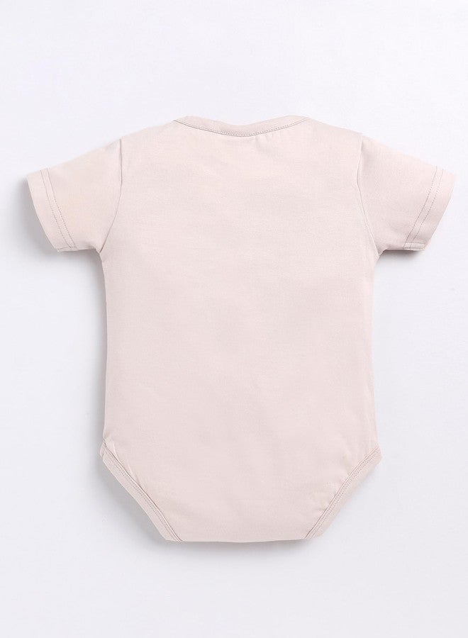 Dollar Tiny Crews Baby Boys & Baby Girls Body Suit - Beige, 3-6M - Image 2